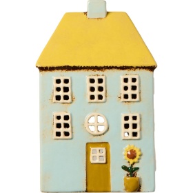 DOMEK CERAMICZNY NA TEALIGHT Nyhavn Yellow Żółty Dach Ib Laursen
