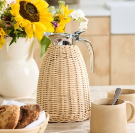 TERMOS NATURAL Z Osłonką Polirattanową 1,5L Natural Styl Boho Ib Laursen