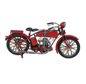 REPLIKA MOTOCYKLA MODEL W KOLORZE CZERWONYM Vintage Old 1 Antic Line
