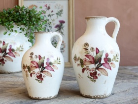 PROWANSALSKI CERAMICZNY WAZON Butelka Chic Antique Floral A