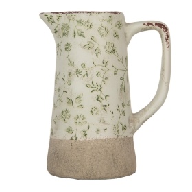 PROWANSALSKI DZBANEK CERAMICZNY Green Flowers Botanic Clayre & Eef