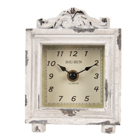 OZDOBNY ZEGAR STOJĄCY Brocante White Grey Clayre & Eef