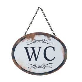 OZDOBNA TABLICZKA DO TOALETY WC Vintage Classic Clayre & Eef