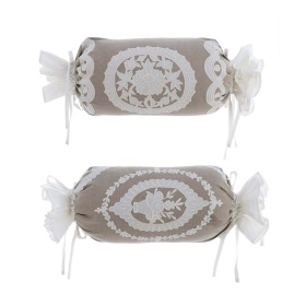 PODUSZKA WAŁEK BREZZA DI SANGALLO Rustic Styl A Blanc MariClo'