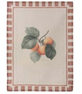 OZDOBNY RĘCZNIK KUCHENNY GAŁĄZKA BRZOSKWIŃ Rustic Styl Blanc MariClo'