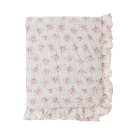 NARZUTA Z FALBANĄ INCANTO FIORITO Wzór Kwiaty Blanc MariClo'