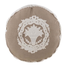 PODUSZKA OKRĄGŁA SOFFIO COLLECTION Rustic Styl Blanc MariClo'
