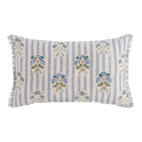 PODUSZKA Z APLIKACJAMI SIGNORINA Blue Flower Blanc MariClo'