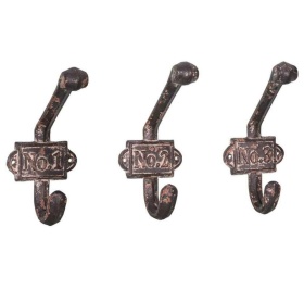 OZDOBNY ZESTAW 3 PONUMEROWANYCH WIESZAKÓW Vintage Loft Antic Line