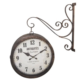 DWUSTRONNY ZEGAR DWORCOWY W STYLU VINTAGE Antiquites Antic Line