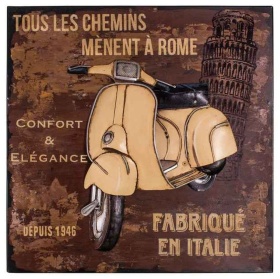 DEKORACYJNA TABLICA OZDOBNA Industrial Deco Fer Rome Vintage Antic Line