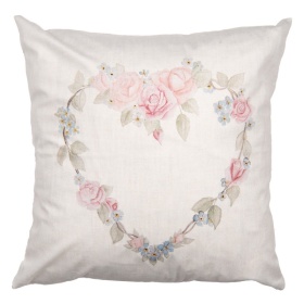 PROWANSALSKA PODUSZKA RÓŻE Romantic Heart Clayre & Eef