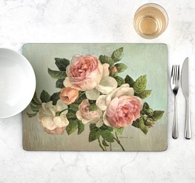 PODKŁADKI DUŻE Róże Antique Rose 4 szt.