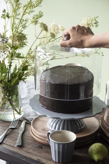 DEKORACYJNA SZKLANA POKRYWA OSŁONA NA TALERZ Rustic Styl IB Laursen