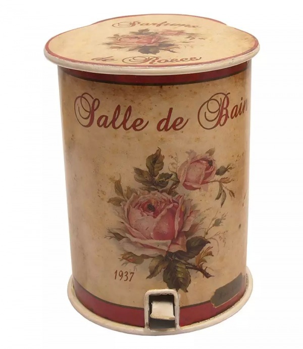 MAŁY KOSZ NA ŚMIECI Pubelle Parfums de Roses 2 Litry Antic Line