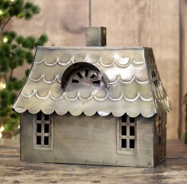 DOMEK METALOWY NA TEALIGHT Candle House Rustic Styl Chic Antique