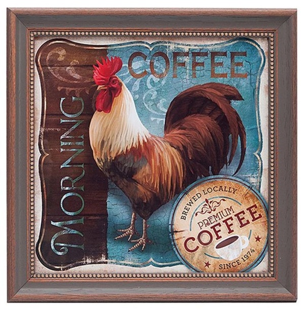 OBRAZ Z MOTYWEM KOGUTA Vintage Old Rooster 1 Antic Line