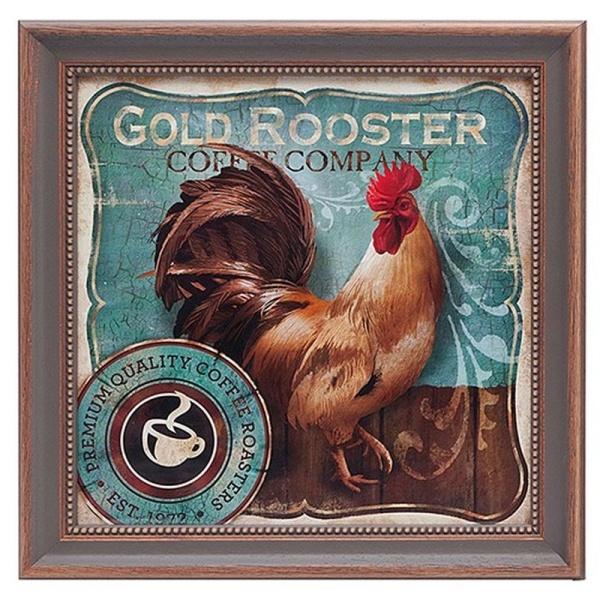OBRAZ Z MOTYWEM KOGUTA Vintage Old Rooster 2 Antic Line