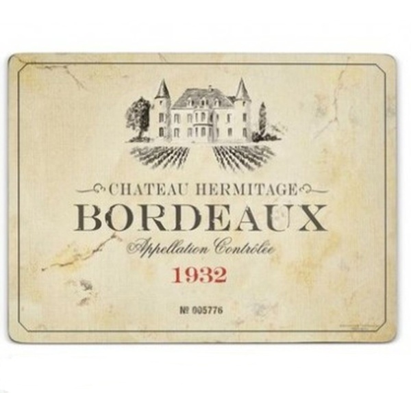 PODKŁADKI STOŁOWE DUŻE Francuskie Wina Bordeaux 4 szt.Pimpernel