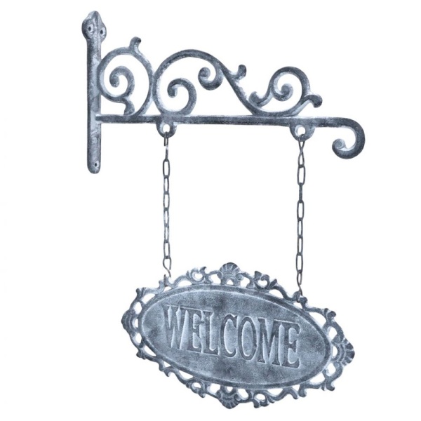 Dekoracja Wisząca Welcome Chic Antique Szara