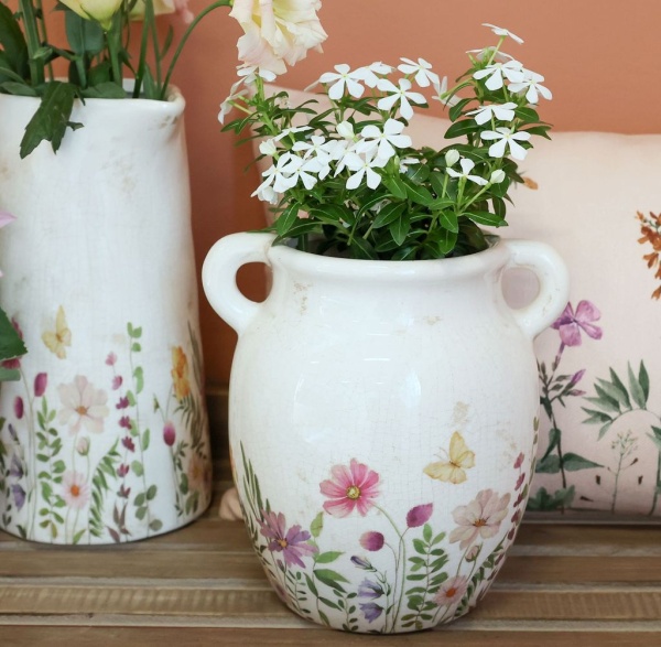 PROWANSALSKI DZBANEK Z MOTYWEM KWIATOWYM Floral Chic Antique