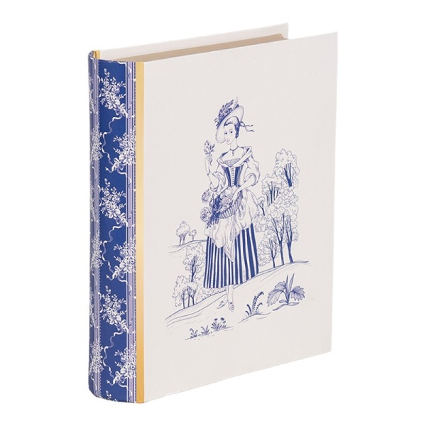 PUDEŁKO KSIĄŻKA OZDOBNA Retro Vintage Blue White Clayre & Eef