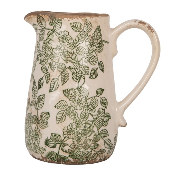 PROWANSALSKI DZBANEK CERAMICZNY Flowers Green Clayre & Eef