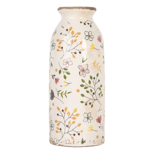 PROWANSALSKI CERAMICZNY WAZON Butelka Yellow Flowers Clayre & Eef