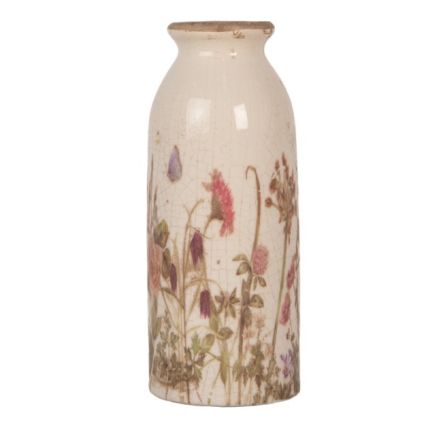 PROWANSALSKI CERAMICZNY WAZON Butelka Flower Garden Clayre & Eef