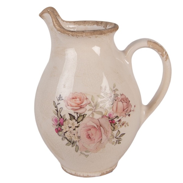 PROWANSALSKI DZBANEK CERAMICZNY Flowers Roses Rustic Clayre & Eef