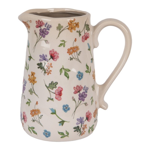 PROWANSALSKI DZBANEK CERAMICZNY Country Style Flowers XL Clayre & Eef