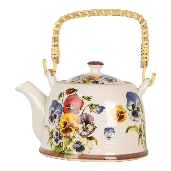 DZBANEK CERAMICZNY DO HERBATY Retro Vintage Clayre & Eef