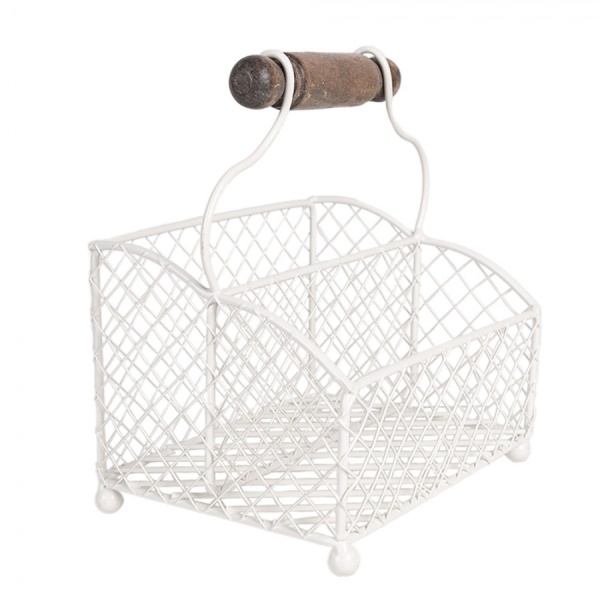 PROWANSALSKI POJEMNIK NA LISTY Vintage White Clayre & Eef