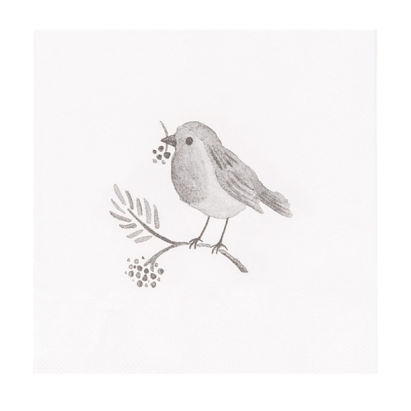 DEKORACYJNE SERWETKI PAPIEROWE Bird White Clayre & Eef