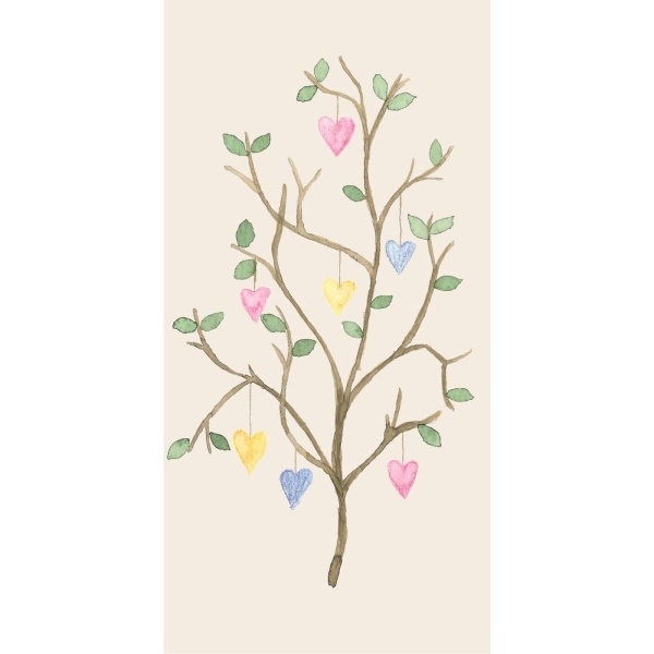 SERWETKI PAPIEROWE Gałązka Serce Heart 16 szt Ib Laursen