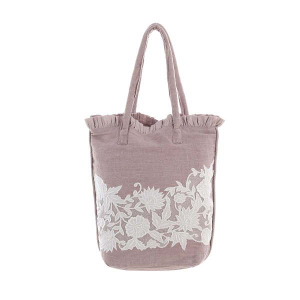 TORBA Z HAFTEM Rose Blanc MariClo'