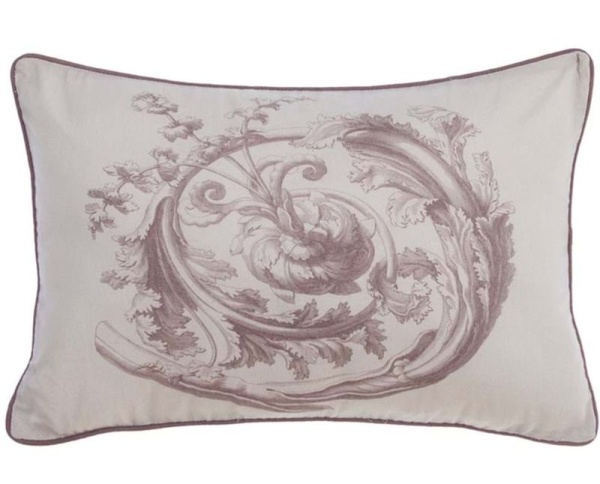 PROWANSALSKA PODUSZKA Z RÓŻNYM NADRUKIEM BAROQUE Flower 3 Blanc MariClo'