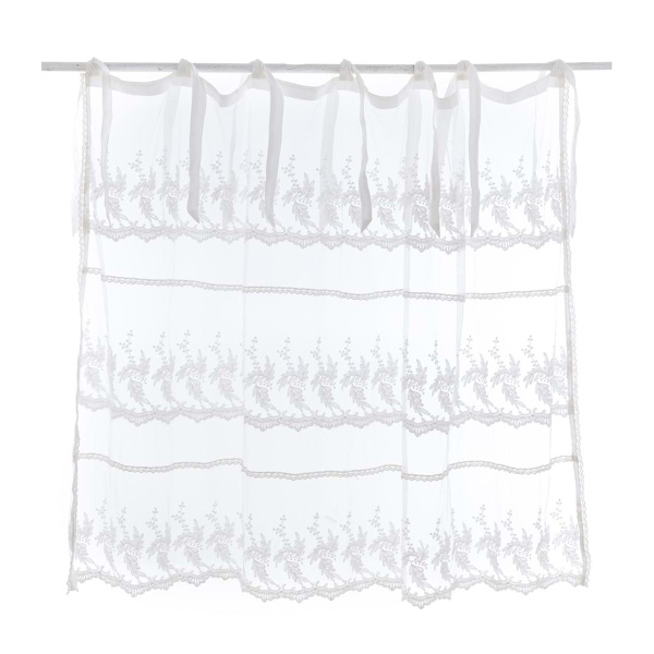 PROWANSALSKI LAMBREKIN Z HAFTEM DENTELLE PANNA Blanc MariClo' 