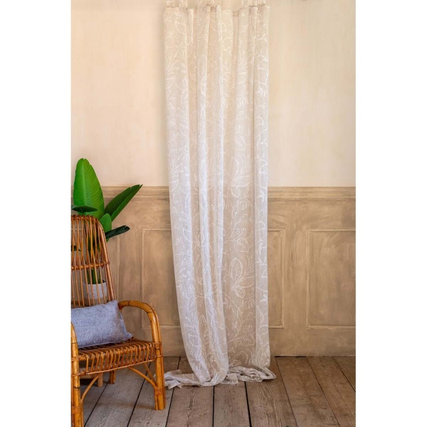 ZASŁONA FIRANA Natural Viev BEIGE White Wzór Blanc MariClo'