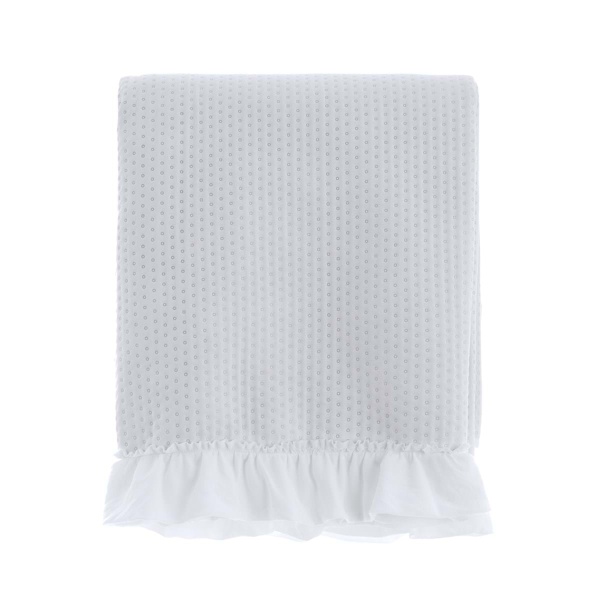 NARZUTA Z FALBANĄ GALA ACQUARELLO BIANCO Rustic Styl Blanc MariClo'