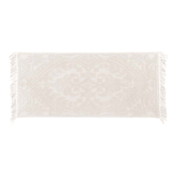 DYWAN ŻAKARDOWY Z FRĘDZLAMI BAGNO IN VILLA BIANCO XL Blanc MariClo'