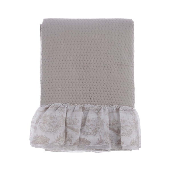 NARZUTA Z FALBANĄ 20 CM TOILE DE JOUY Beżowa Blanc MariClo'