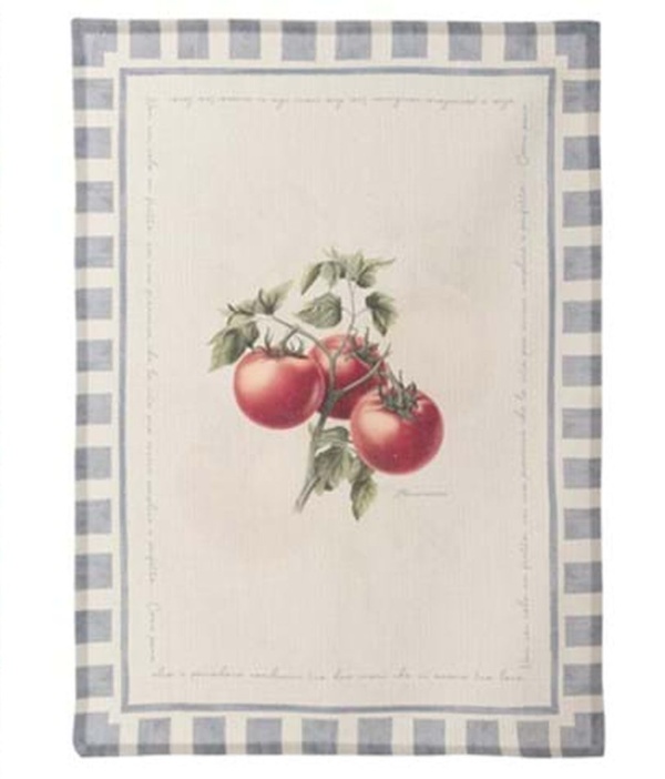 OZDOBNY RĘCZNIK KUCHENNY GAŁĄZKA POMIDORÓW Rustic Styl Blanc MariClo'