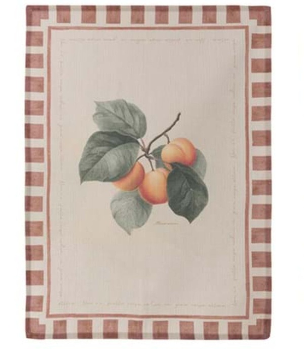 OZDOBNY RĘCZNIK KUCHENNY GAŁĄZKA BRZOSKWIŃ Rustic Styl Blanc MariClo'