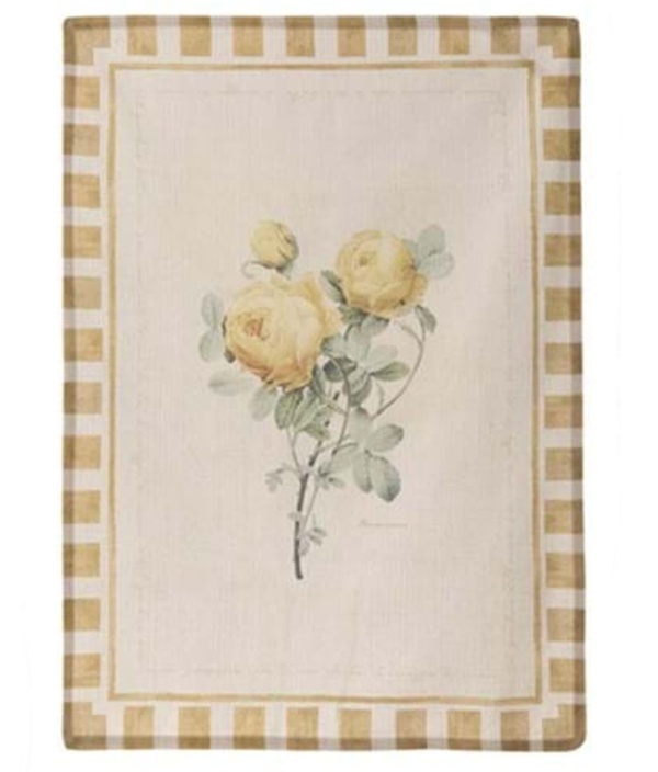 OZDOBNY RĘCZNIK KUCHENNY ŻÓŁTA RÓŻA Rustic Styl Blanc MariClo'