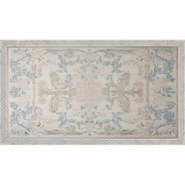 PROWANSALSKI DYWAN SUSSURRO AZZURRO A Blanc MariClo'