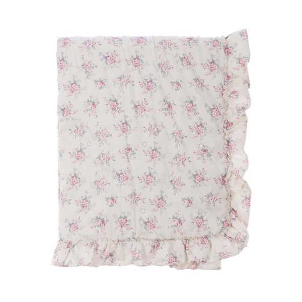 NARZUTA Z FALBANĄ INCANTO FIORITO Wzór Kwiaty Blanc MariClo'