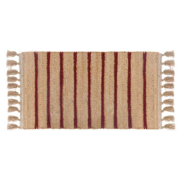 PROWANSALSKI DYWAN Z FRĘDZLAMI BOHO NATURALE RED B Blanc MariClo'