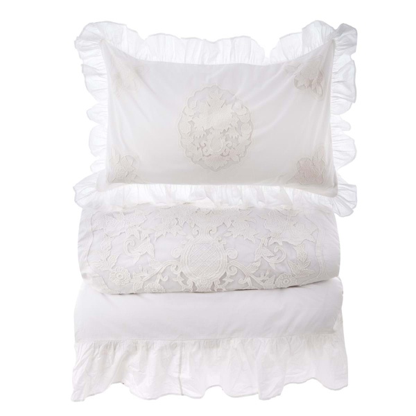PROWANSALSKI KOMPLET POŚCIELI SOFFIO COLLECTION White Blanc MariClo'
