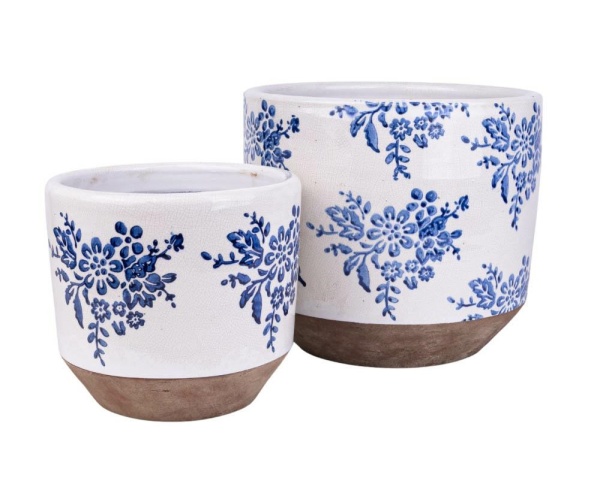 PROWANSALSKA DONICZKA OSŁONKA Fiore Blue Kwiaty A Belldeco